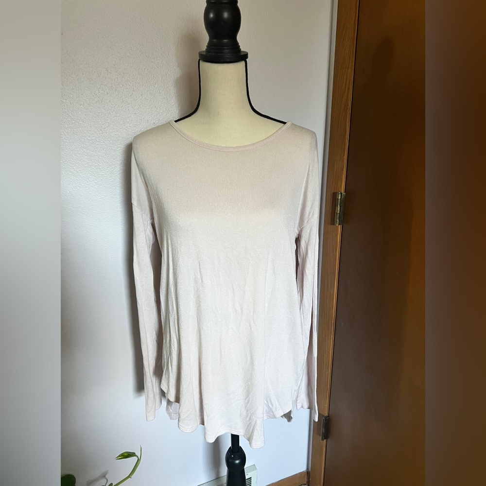 Aerie Light Pink Sweater Long Sleeve Tunic Top Size M